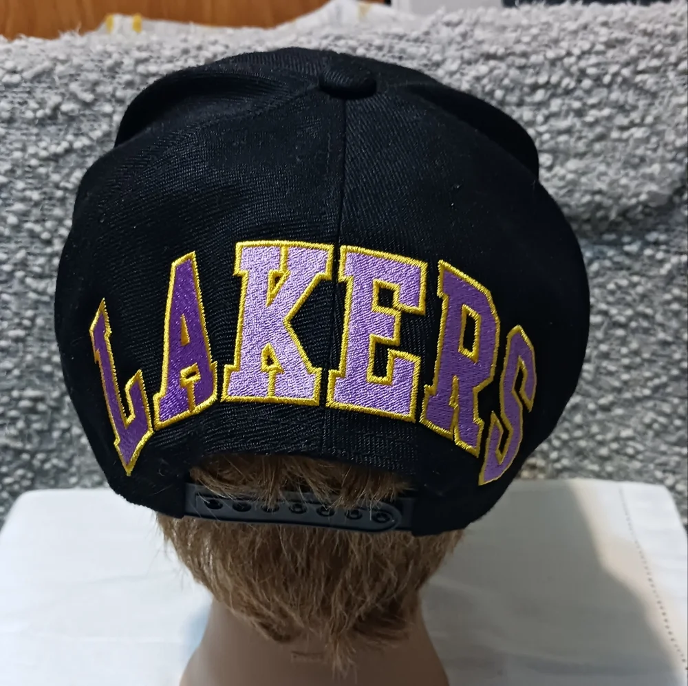 Los Angeles Lakers Mitchell Ness Black SnapBack Hat -